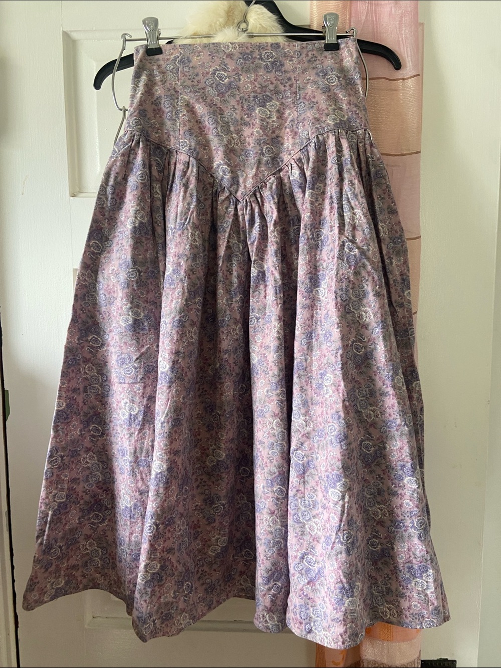 Vintage Gunne Sax Lavender Floral Midi Princess Skirt 2